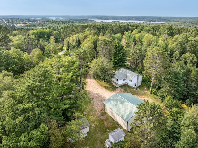 bird's eye view with a forest view