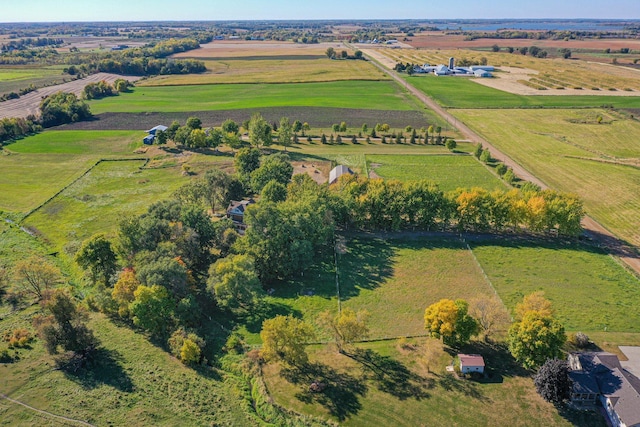 bird's eye view featuring a rural view