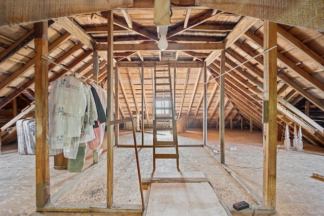 view of attic