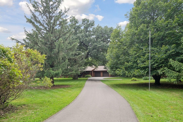 view of front of home featuring a front yard