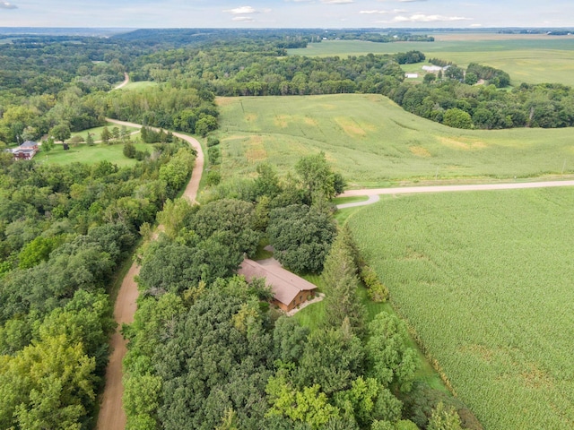 bird's eye view featuring a rural view