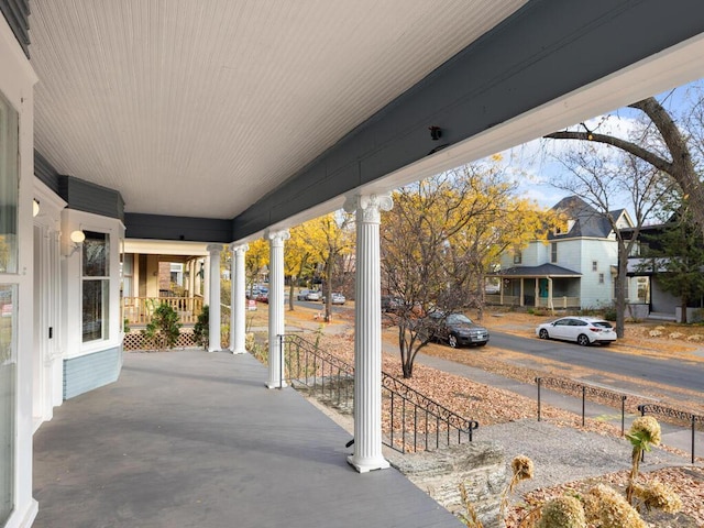 view of patio with covered porch