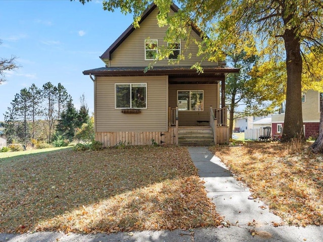 view of front of house with a porch