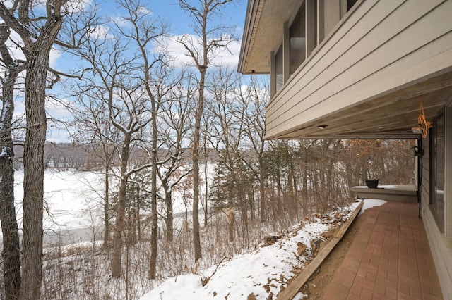 view of snowy yard