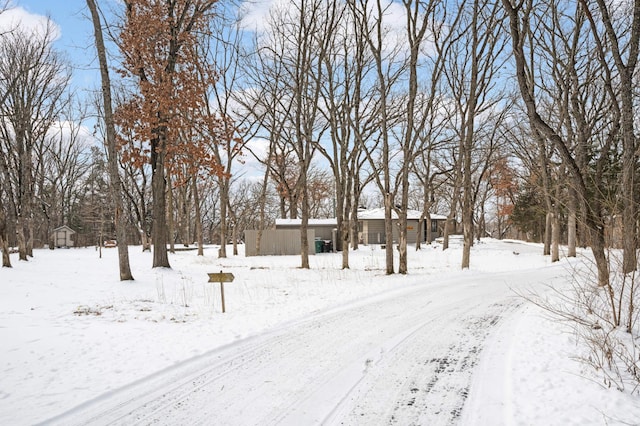 view of snowy yard