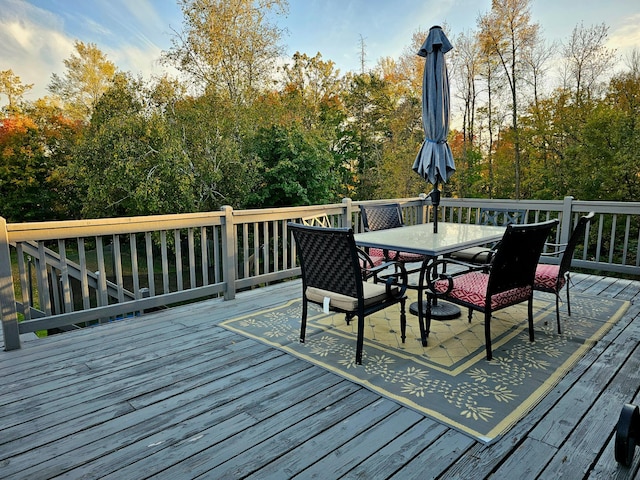 view of wooden terrace