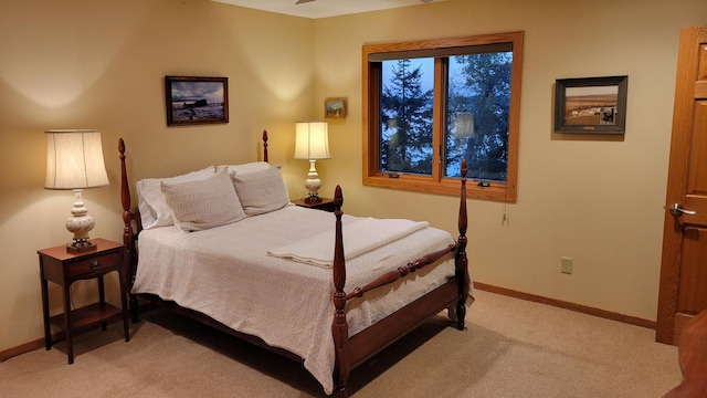 bedroom with carpet flooring