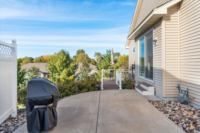 view of patio / terrace featuring area for grilling