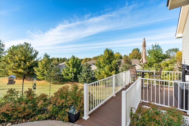 view of wooden deck