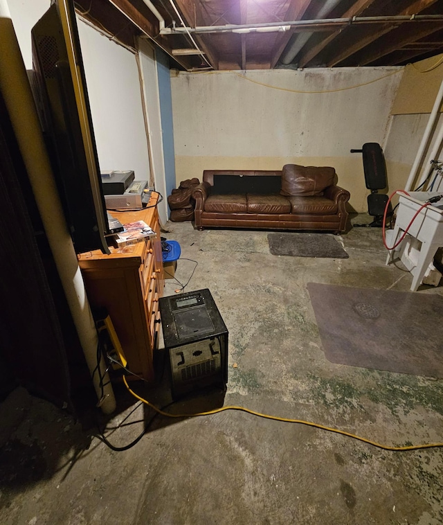 view of basement