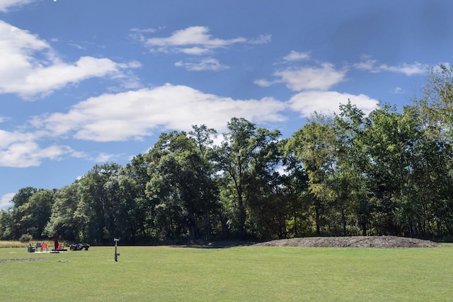 view of home's community with a yard