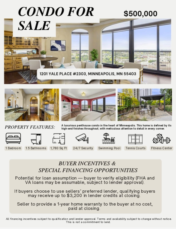 1201 Yale Pl Unit 2303, Minneapolis, MN 55403 - view of a document with multiple images