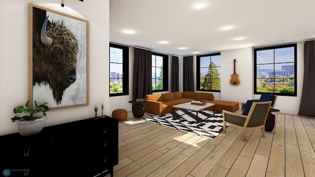 118 Broadway N Unit 603, Fargo, ND 58102 - living room with light wood-style flooring