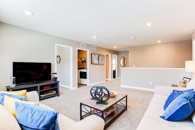 view of carpeted living room