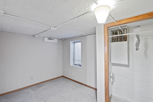 basement with carpet