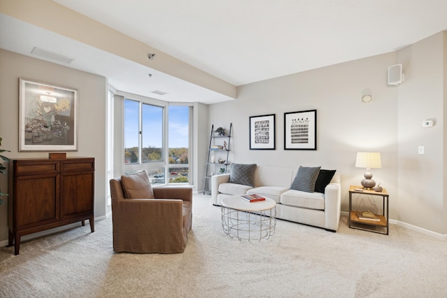 view of carpeted living room