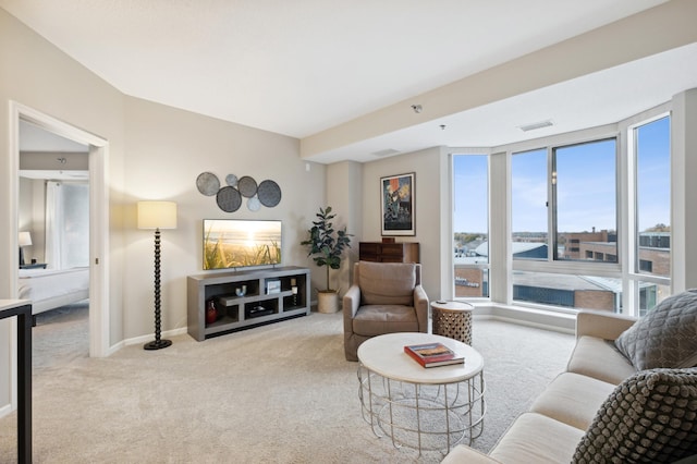 view of carpeted living room