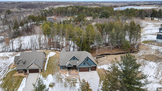 view of snowy aerial view