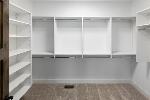 walk in closet featuring carpet