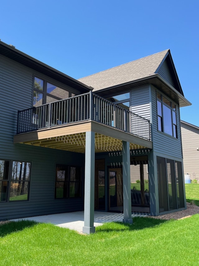 9998 211th Ct N, Forest Lake, MN 55025 - back of house featuring a patio and a yard