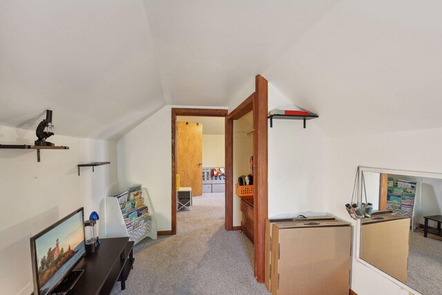 3522 Benjamin St NE, Minneapolis, MN 55418 - corridor with carpet floors and lofted ceiling