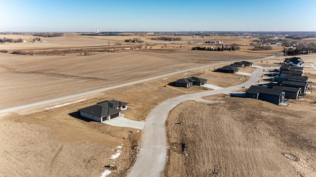 drone / aerial view with a rural view