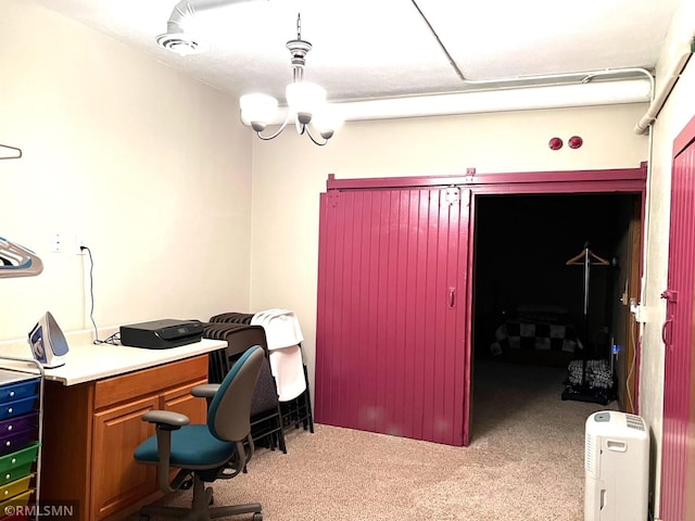 103 Pearl St, Adrian, MN 56110 - office space with carpet and an inviting chandelier