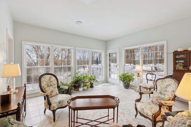 view of sunroom