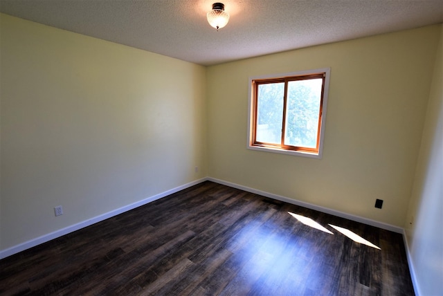 313 10th Ave NE, Roseau, MN 56751 - empty room with baseboards, a textured ceiling, and dark wood-style floors