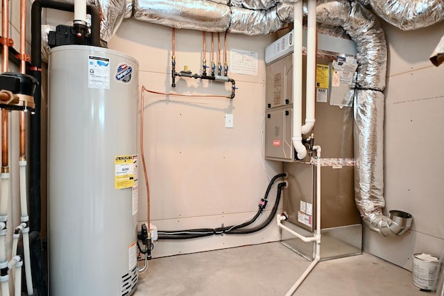 utilities featuring gas water heater