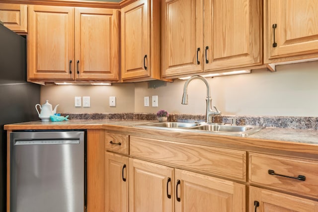 kitchen featuring sink and stainless steel dishwasher