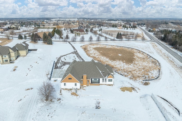 view of snowy aerial view