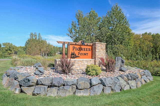 view of community sign