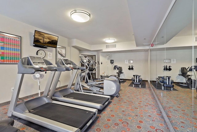 view of exercise room