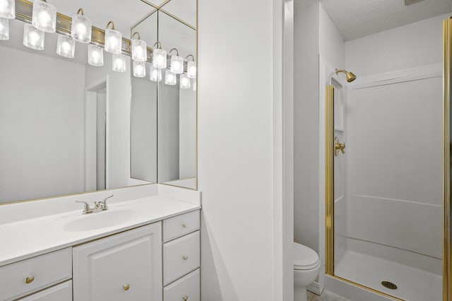7500 Cahill Rd Unit 202C, Edina, MN 55439 - full bathroom featuring toilet, a stall shower, and vanity