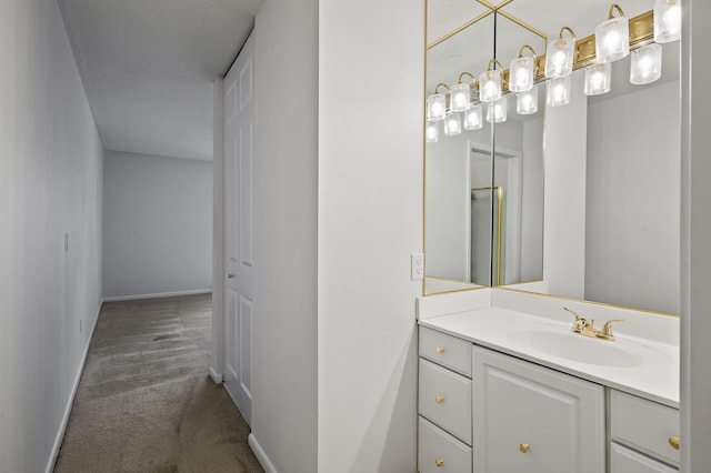 7500 Cahill Rd Unit 202C, Edina, MN 55439 - bathroom featuring vanity and baseboards