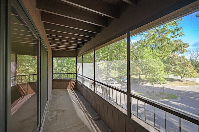 7500 Cahill Rd Unit 202C, Edina, MN 55439 - unfurnished sunroom with beam ceiling