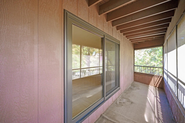 7500 Cahill Rd Unit 202C, Edina, MN 55439 - unfurnished sunroom with carpet floors and wooden walls