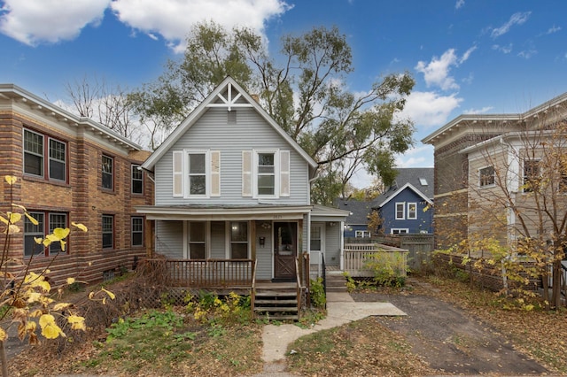 view of front of home with a porch