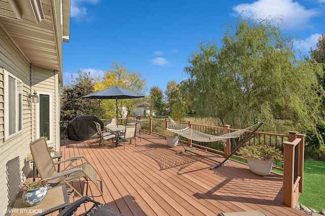 view of wooden terrace