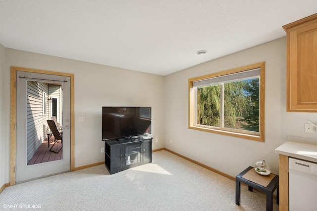 view of carpeted living room