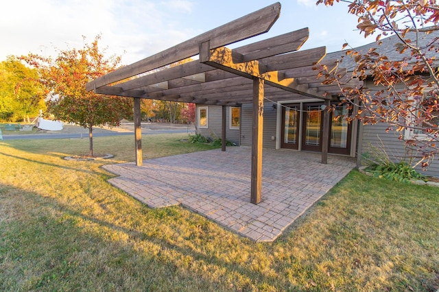 view of patio / terrace with a pergola