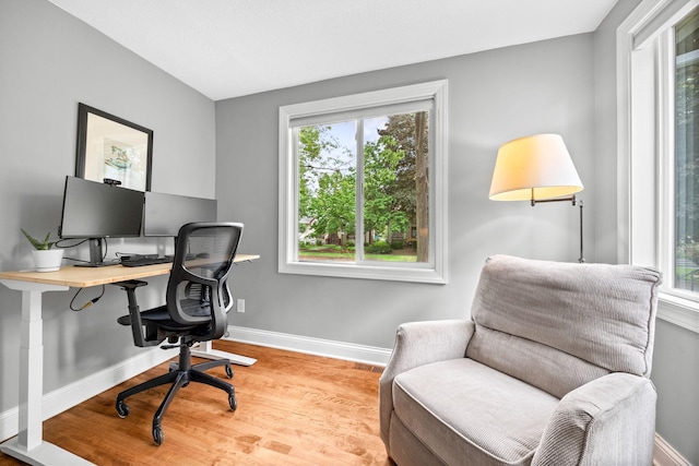 4512 47th Ave S, Minneapolis, MN 55406 - office space featuring baseboards, plenty of natural light, and wood finished floors