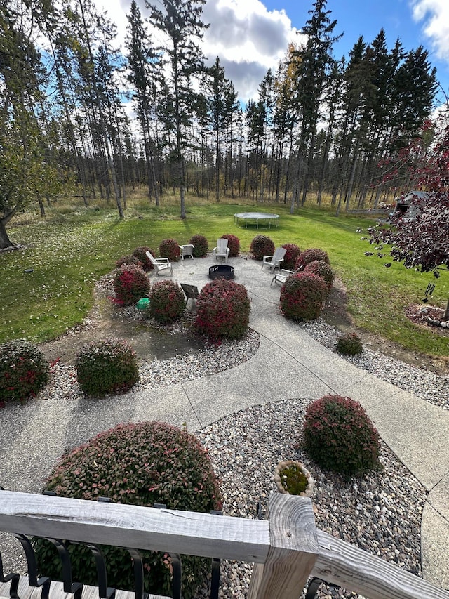 view of yard featuring a patio area