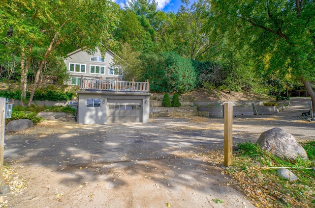 view of front of home featuring a garage