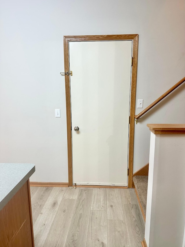 interior space featuring light hardwood / wood-style flooring