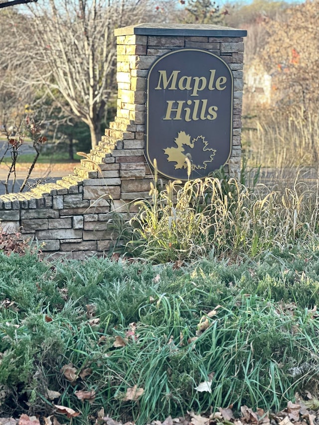 view of community sign