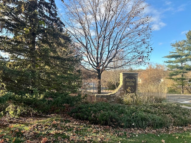 view of community sign