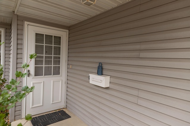 view of doorway to property