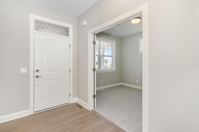 view of carpeted entryway